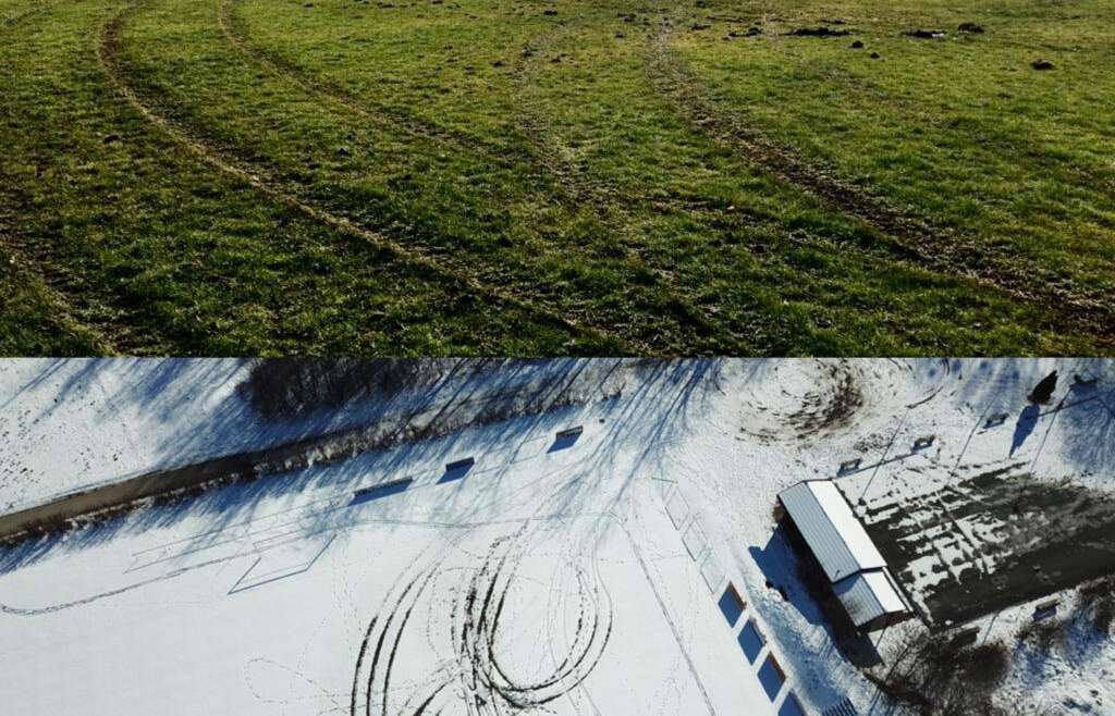 Unbekannte Drifter beschädigen Fußballplatz des FC Greifenberg