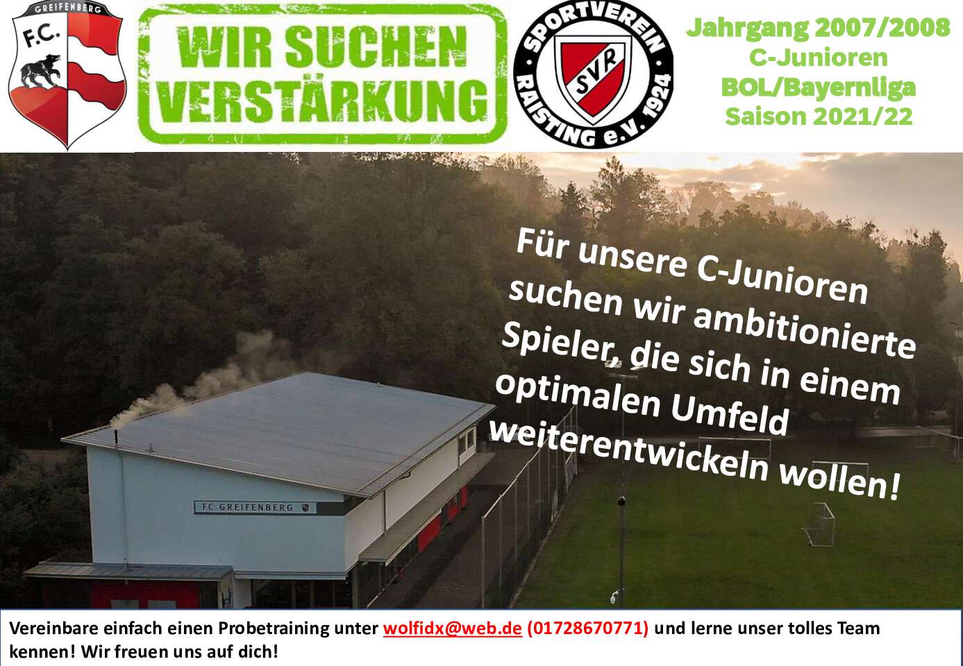 Verstärkung für C-Junioren gesucht